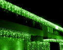 Светодиодная гирлянда бахрома Зеленая 25 x 0,6м IP65