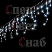 Светодиодная гирлянда. Бахрома 40 x 0,6 м Белая. Нить белая. Уличная
