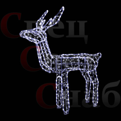 Олень светящийся Белым мод. 120 см
