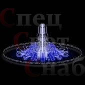 Светодинамический фонтан "Симфония Ронда Мод" с ограждениями Синий