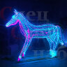 Световая уличная фигура 3D "Радужный Конь" 2х2.6м