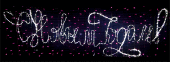 Светодиодная перетяжка " С новым годом" 3х1 м Фиолетовая