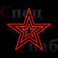 Световая фигура панно "Звезда" красная